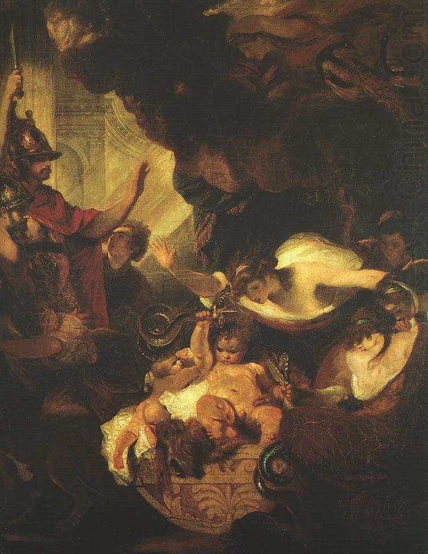 The Infant Hercules Strangling the Serpents Sent by Hera, Sir Joshua Reynolds